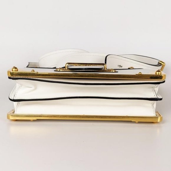SOLD Prada Cahier Medium White Leather Cross Body Bag - Picture 3 of 8